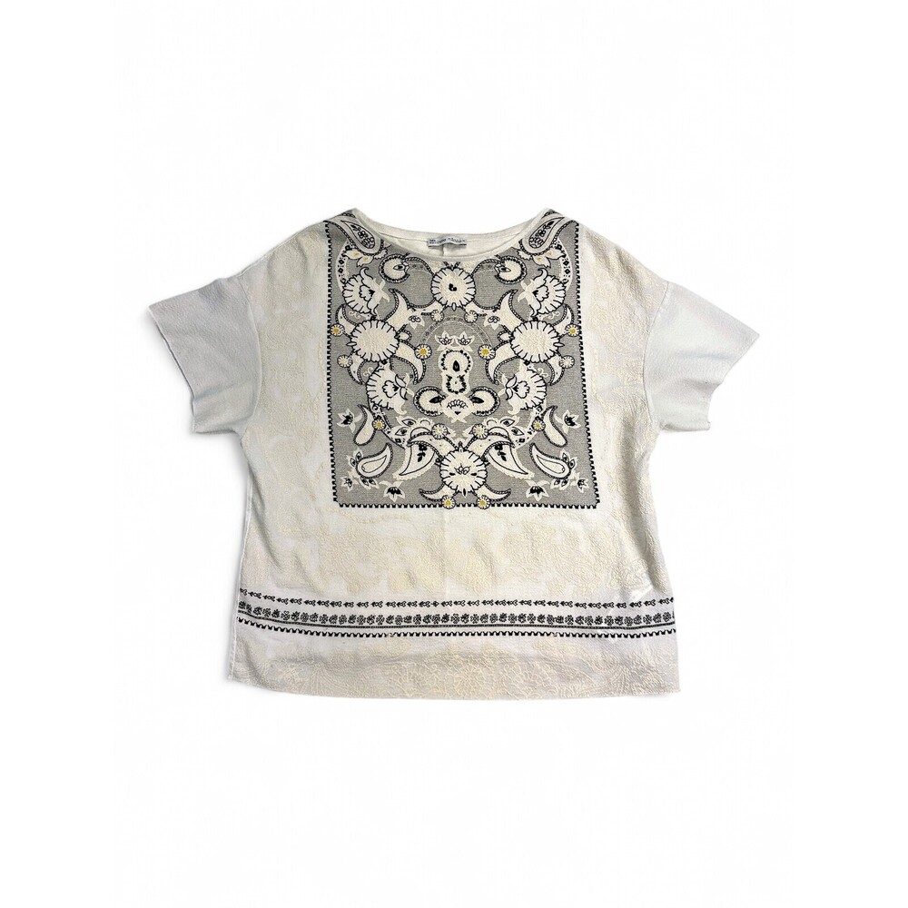 Zara Bandana-Print Short Sleeve Tee - Size S
